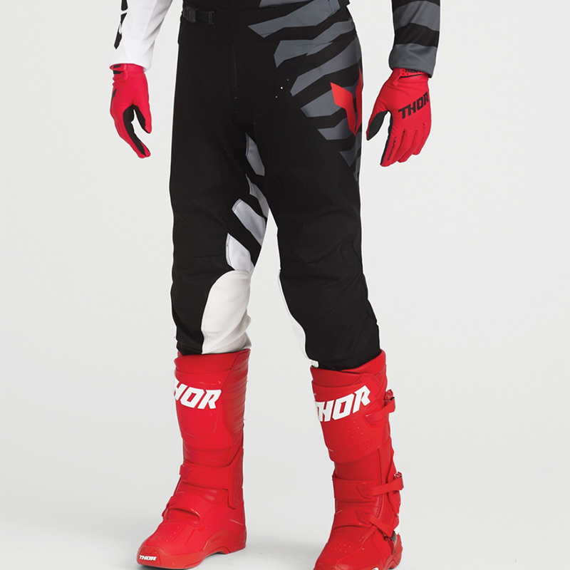 tenue thor mx 2027 launchmode shredder noir blanc enduro
