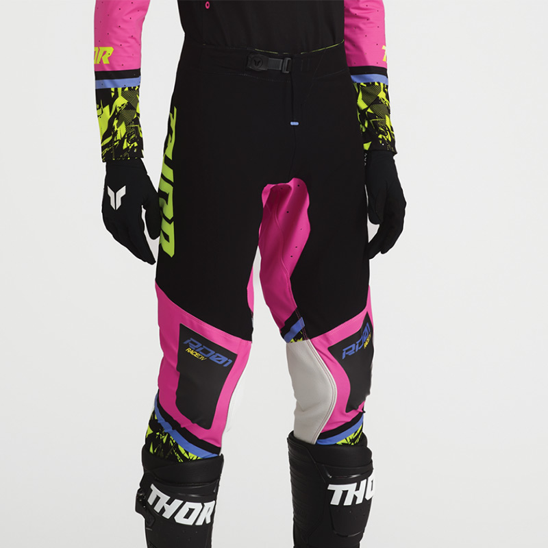 tenue thor mx 2027 sportmode punkd noir rose jaune enduro