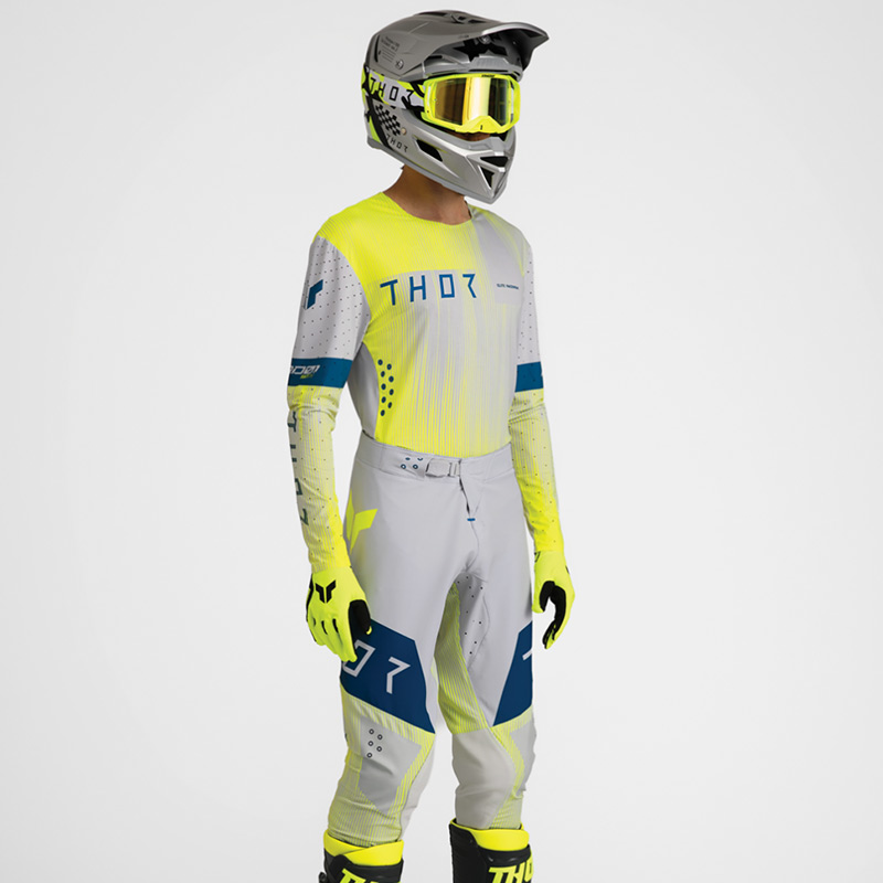 tenue thor mx 2027 sportmode vanish gris jaune cross