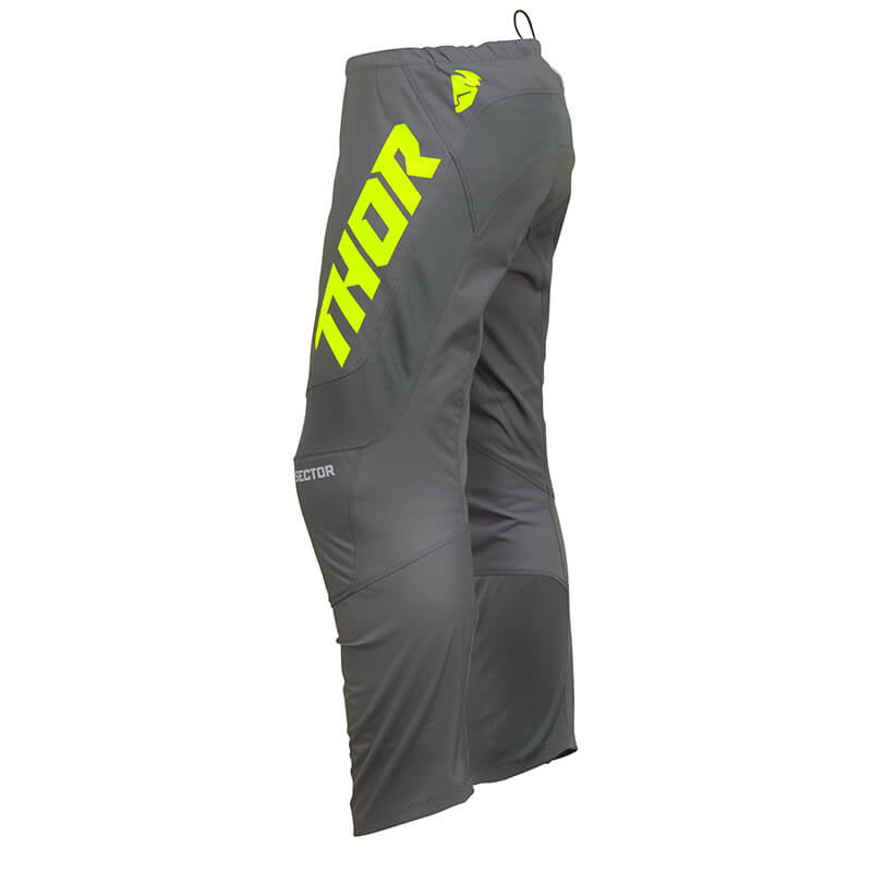 tenue youth thor sector checker charcoal 2024 gris jaune motocross