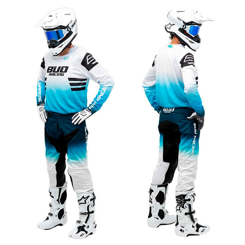 tenue yth bud racing lazer 2023 turquoise motocross