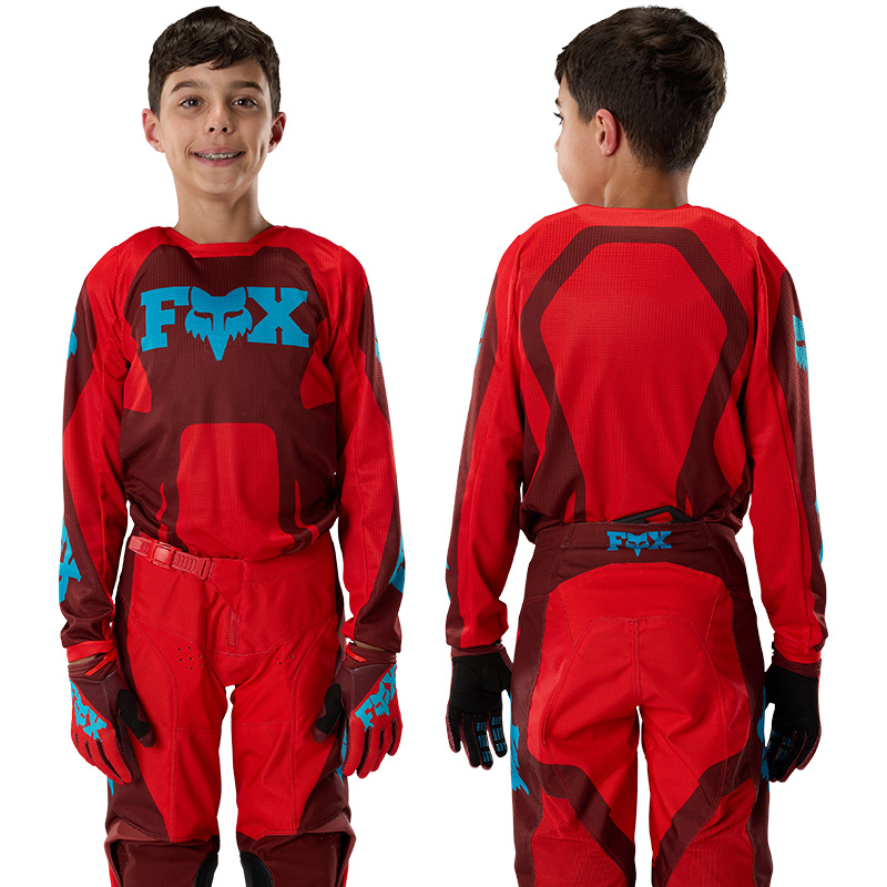 tenue yth fox racing 180 raid rouge 27 cross