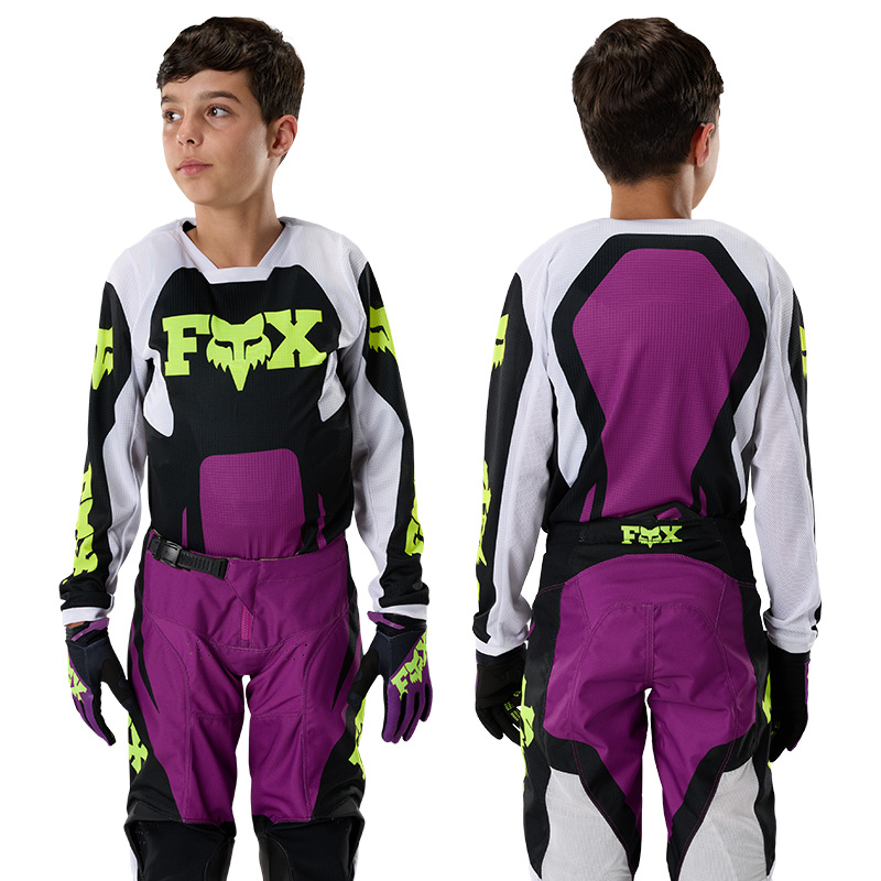 tenue yth fox racing 180 raid violet 27 cross