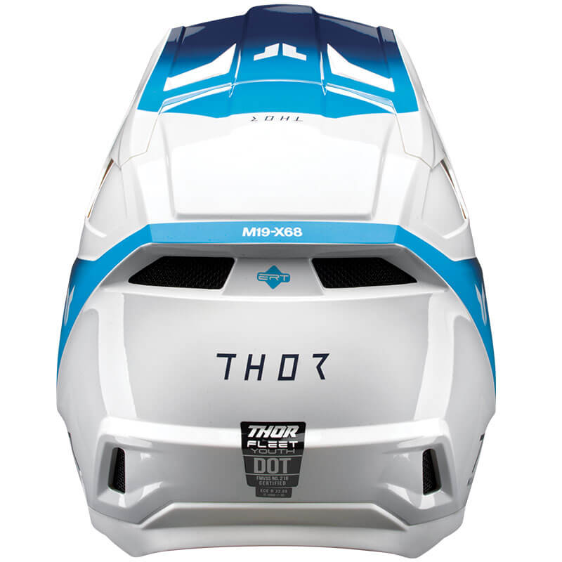 thor casque enfant fleet storm blanc bleu mx