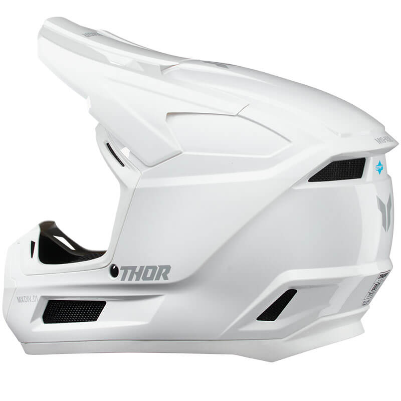 thor casque fleet enfant blanc mat enduro
