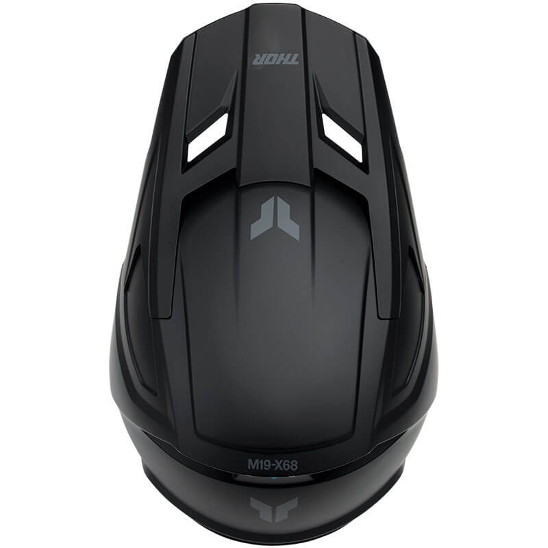 thor casque fleet enfant noir mat logo
