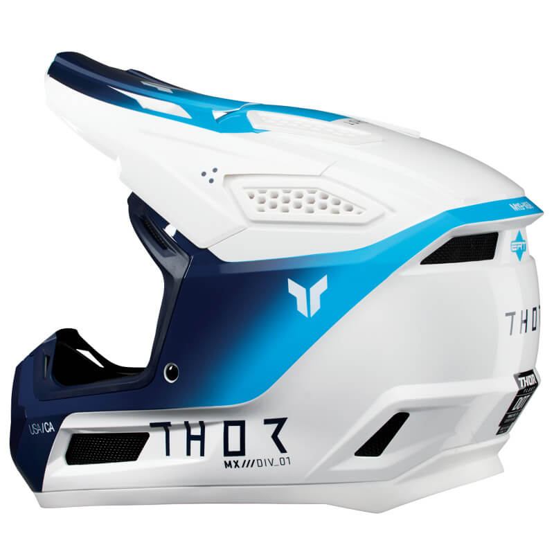 thor casque fleet storm bleu blanc 2025 cross