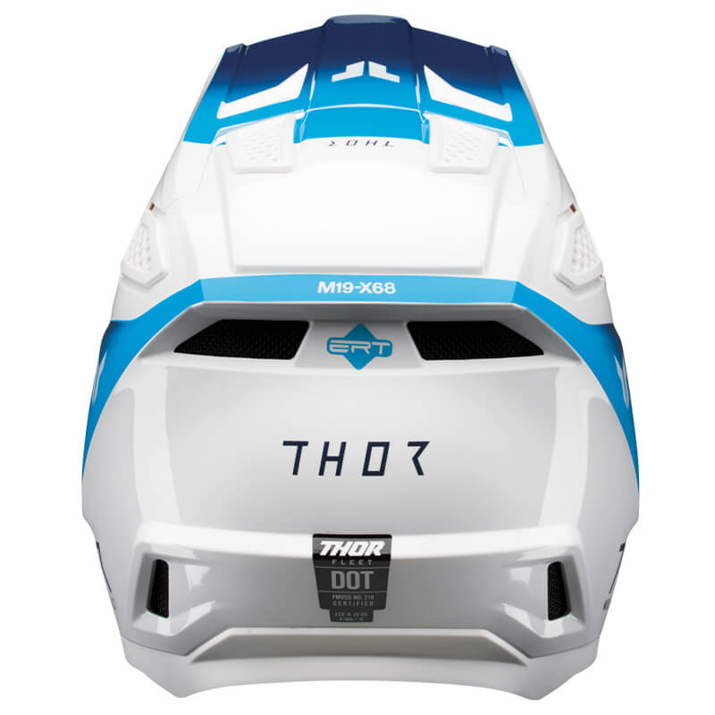 thor casque fleet storm bleu blanc 2025 motocross