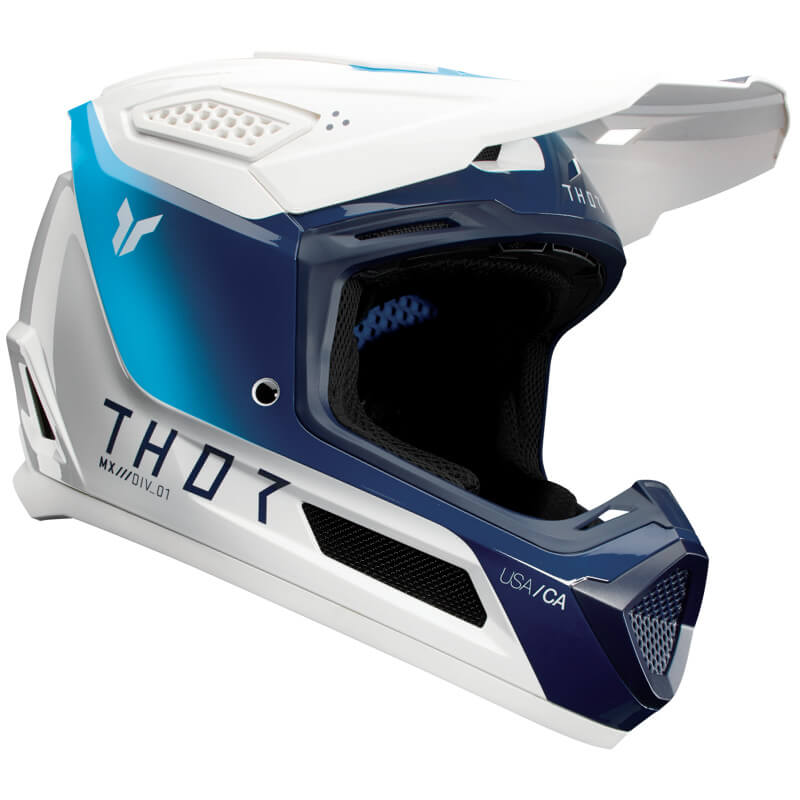 thor casque fleet storm bleu blanc 2025