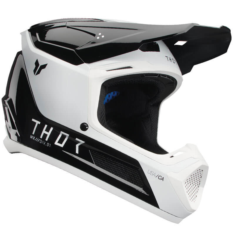 thor casque fleet storm noir blanc sx