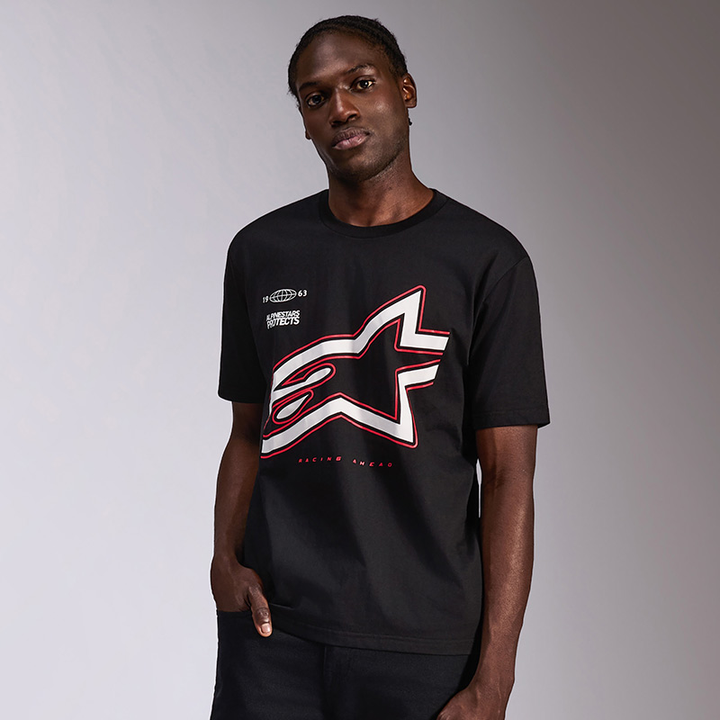 tshirt alpinestars authority noir moto