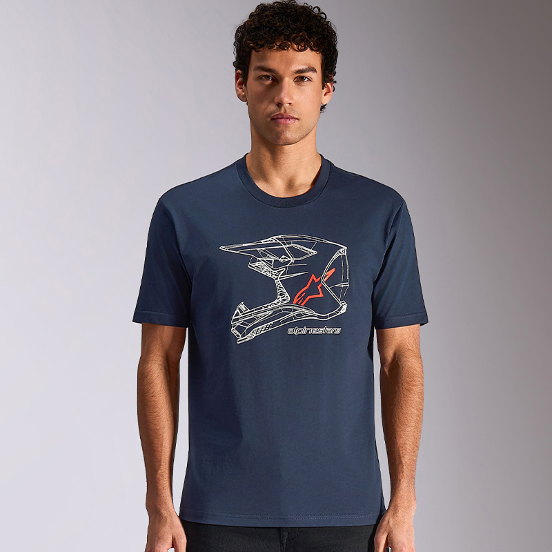 tshirt alpinestars mx helmet navy sportswear