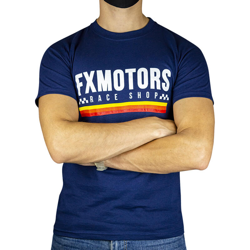 tshirt fxmotors raceshop navy sunset 2