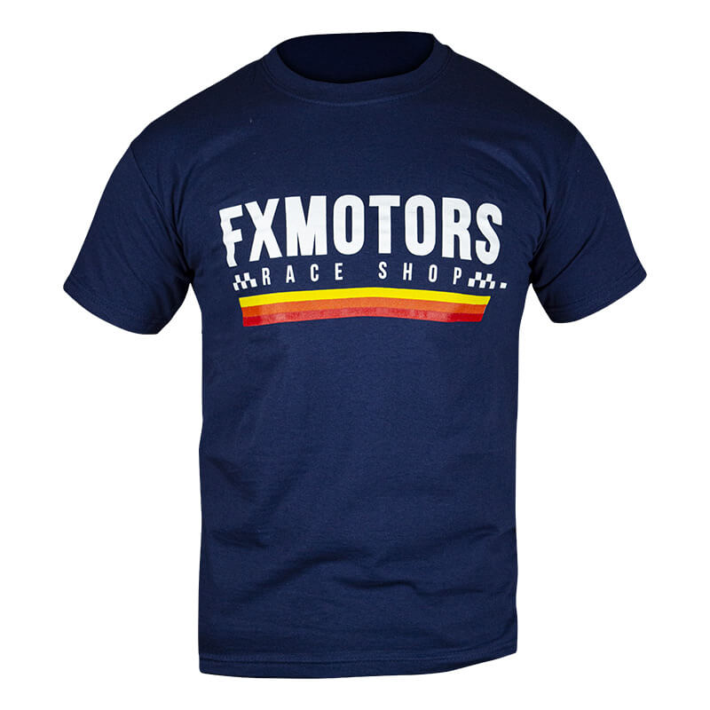 tshirt fxmotors raceshop navy sunset