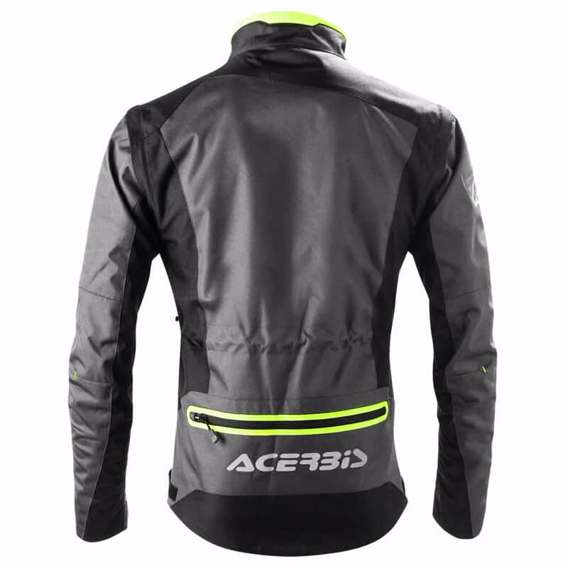 veste acerbis enduro one noir jaune fluo manches amovibles