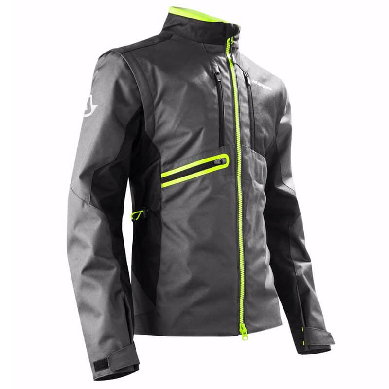 veste acerbis enduro one noir jaune fluo