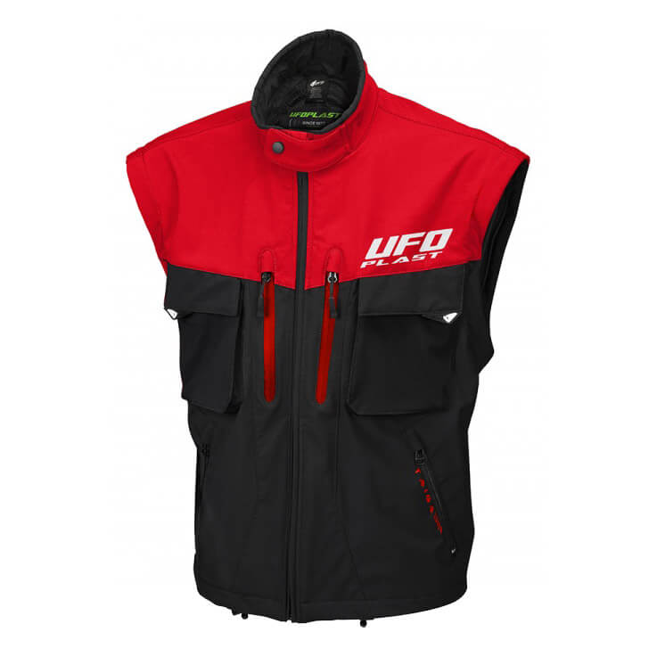 veste ufo taiga enduro rouge 2024 bodywarmer