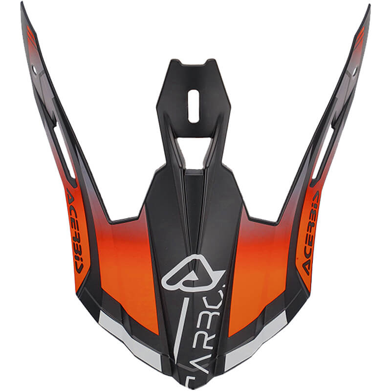 visiere casque acerbis steel carbon graphic noir orange