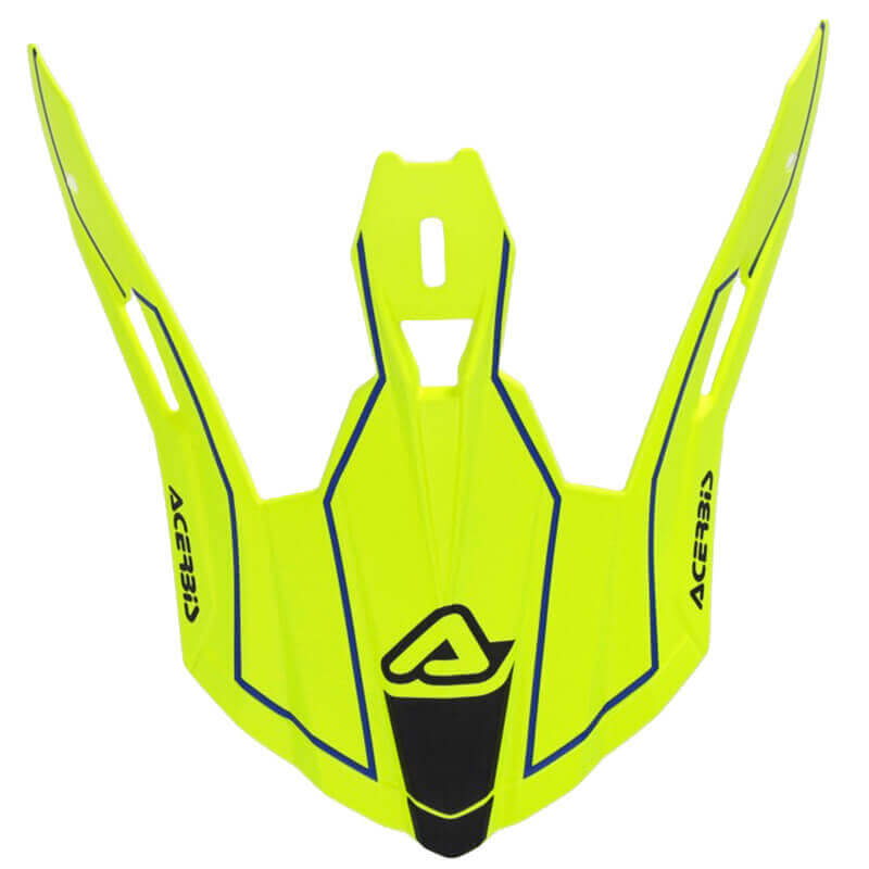 visiere casque acerbis steel carbon jaune fluo