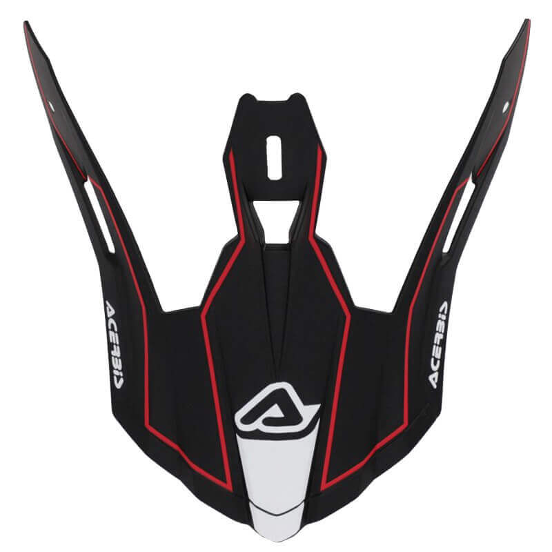 visiere casque acerbis steel carbon noir rouge