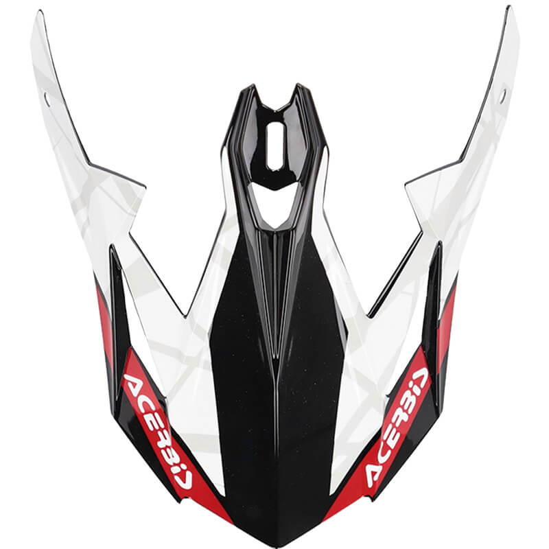 visiere casque acerbis x track noir blanc