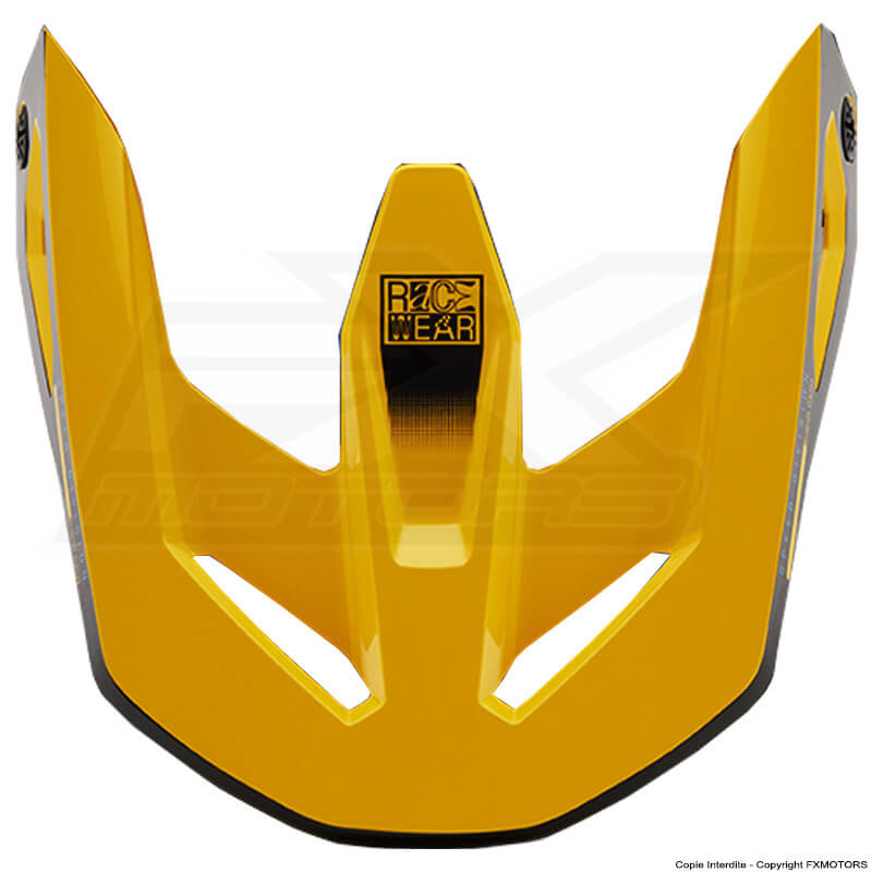 visiere casque fox racing v1 race spec jaune 2025 fxmotors