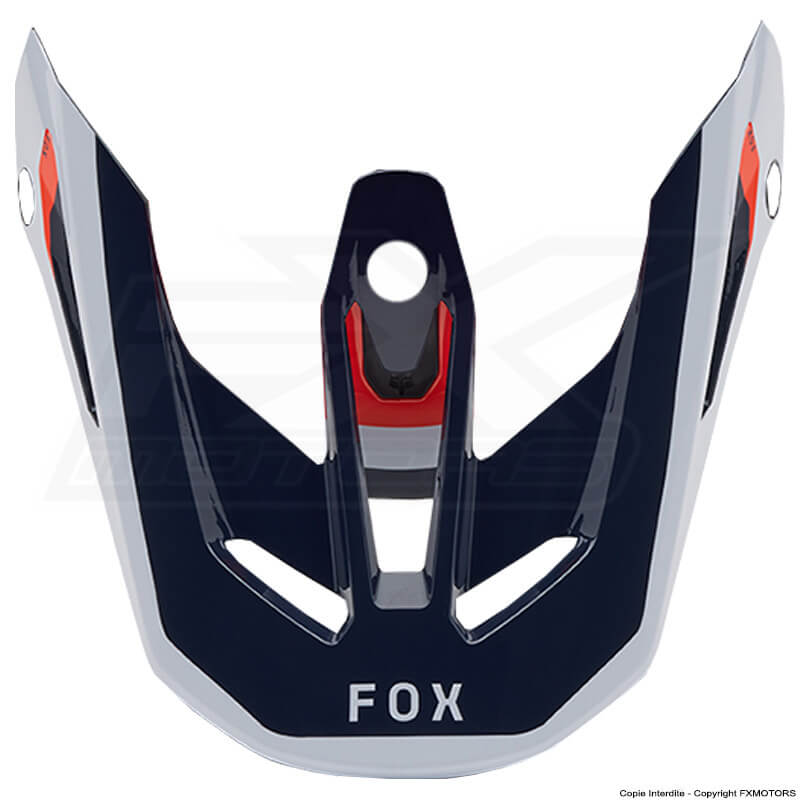 visiere casque fox racing v3 divider bleu marine 2025 fxmotors