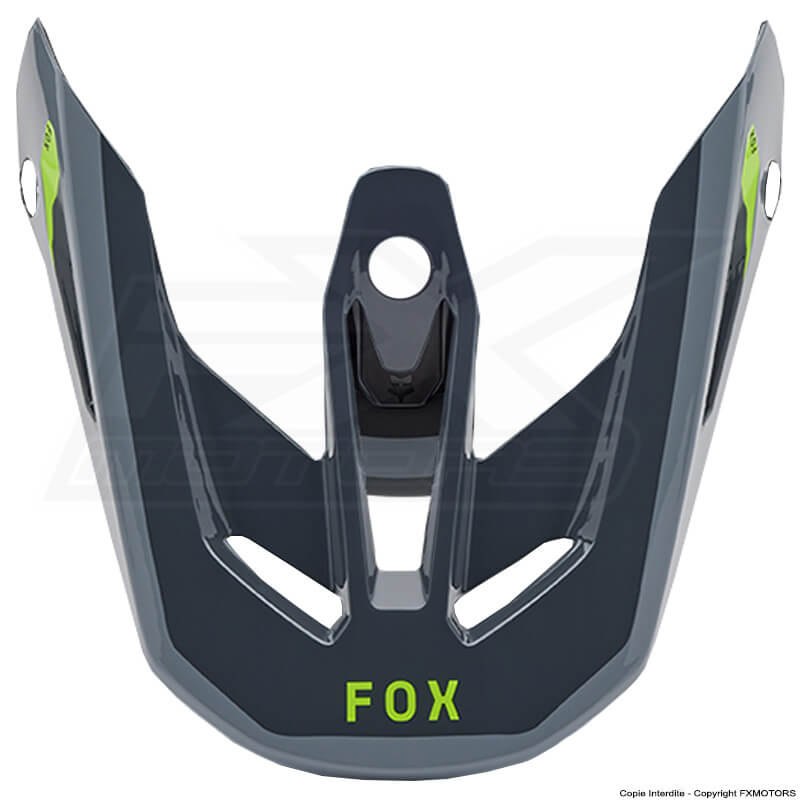 visiere casque fox racing v3 divider gris 2025 fxmotors