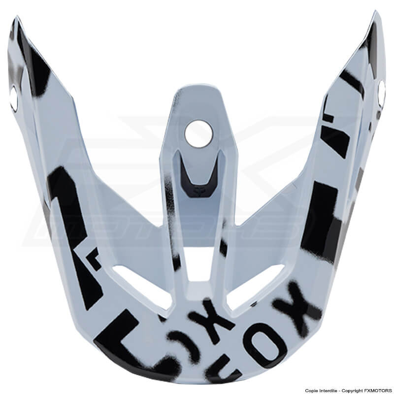 visiere casque fox racing v3 seventy4 blanc 2025 fxmotors