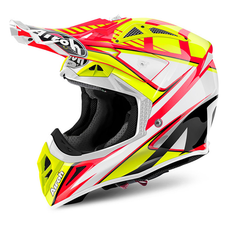 Casque Cross Airoh Aviator 22 Double Orange Gloss 2018 Fx Motors