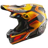 Casque Cross Troy Lee Designs SE5 Carbon Crest Gold