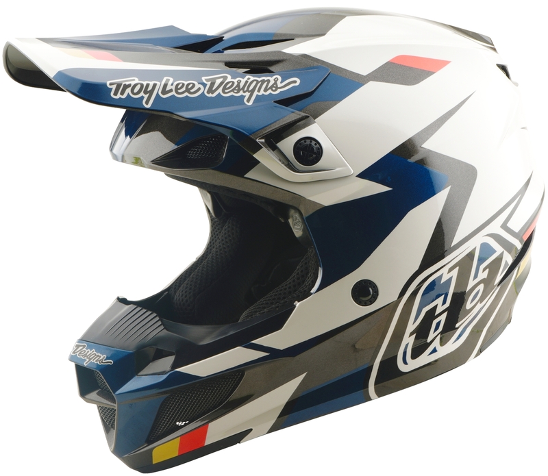 Casque Cross Troy Lee Designs SE5 Polycarbonate Roamer Bleu
