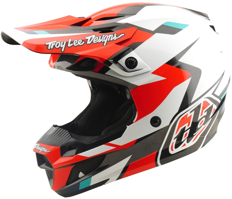 Casque Cross Troy Lee Designs SE5 Polycarbonate Roamer Rouge