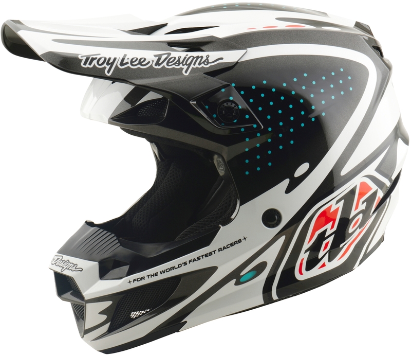Casque Cross Troy Lee Designs SE5 Polycarbonate Line Blanc