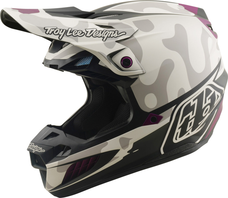Casque Cross Troy Lee Designs SE5 Composite Myth Violet/Gris