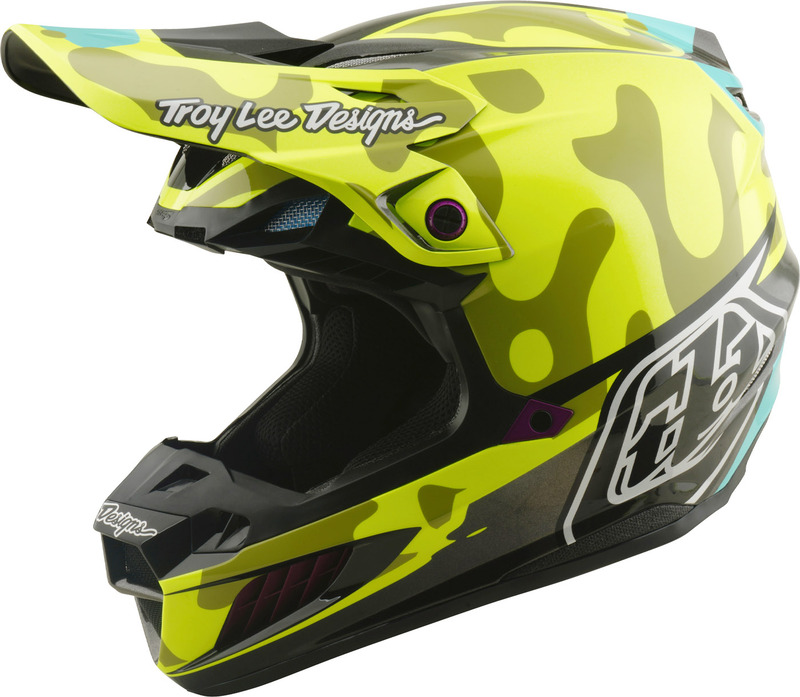 Casque Cross Troy Lee Designs SE5 Composite Myth Jaune