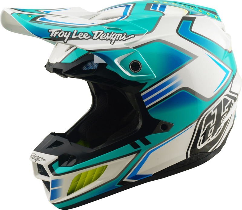 Casque Cross Troy Lee Designs SE5 Composite Crest Real Teal