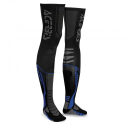 Chaussettes Longues Acerbis X-Leg Pro - Noir/Bleu