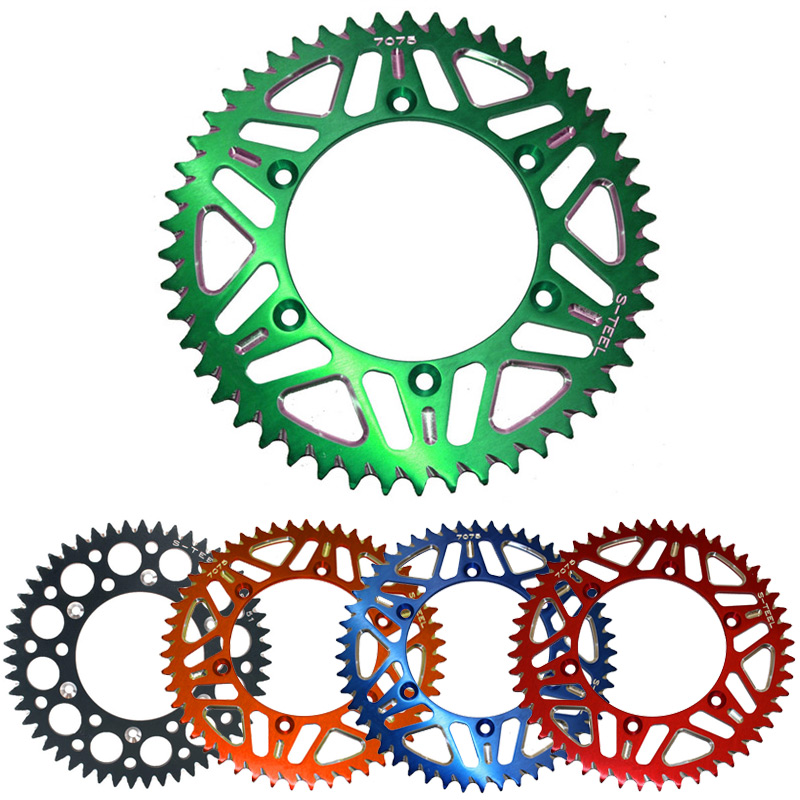 Couronne Moto Cross Alu S-TEEL Anti-Boue Anodisée