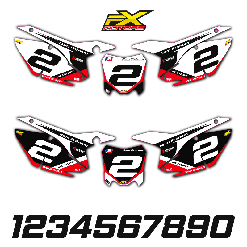 Fonds de Plaques Motocross Perso HONDA CR/CRF Racing Line