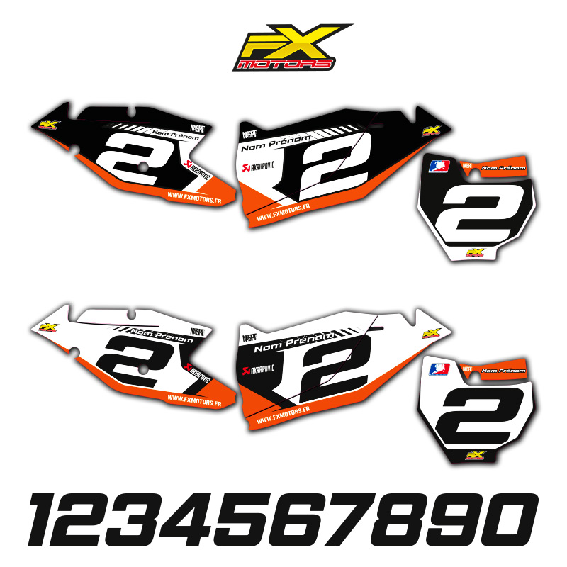 Fonds de Plaques Motocross Perso KTM SX/SXF Racing Line