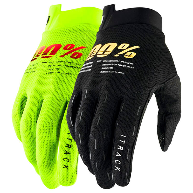 Gants cross 100% Itrack - Rouge