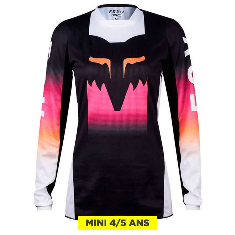 Maillot Cross Enfant Fille Fox Racing 180 Flora 4/5 Ans 2024