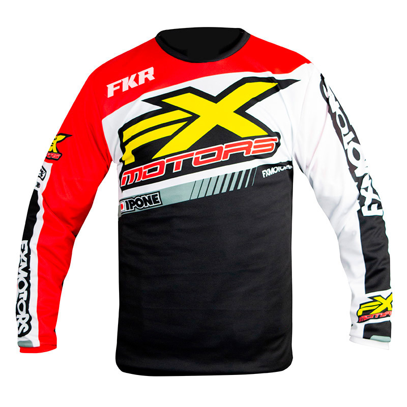 Maillot Cross FX MOTORS Racing Line Rouge/Blanc/Noir