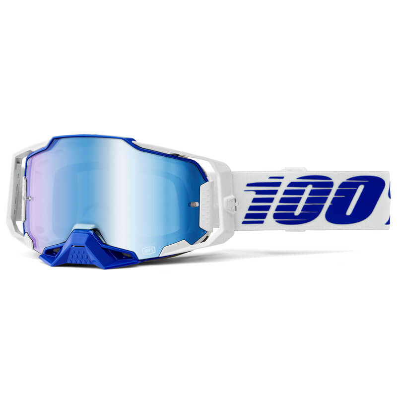 Masque Cross 100% Armega Bleu - Ecran Miroir