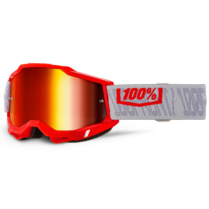 Masque Cross 100% Accuri 2 Gatorback - Ecran Miroir Rouge