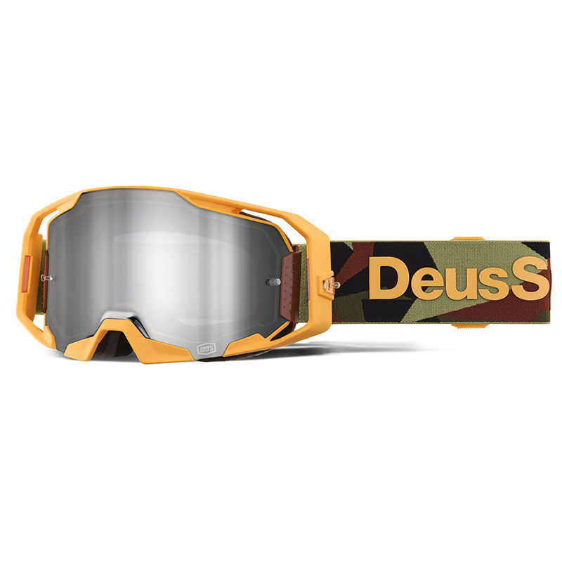 Masque Cross 100% Armatic Deus Ex Machina - Ecran Miroir Argent