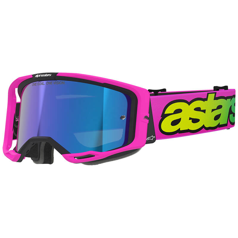 Masque Cross Alpinestars Vision 8 Vista - Ecran Miroir Bleu