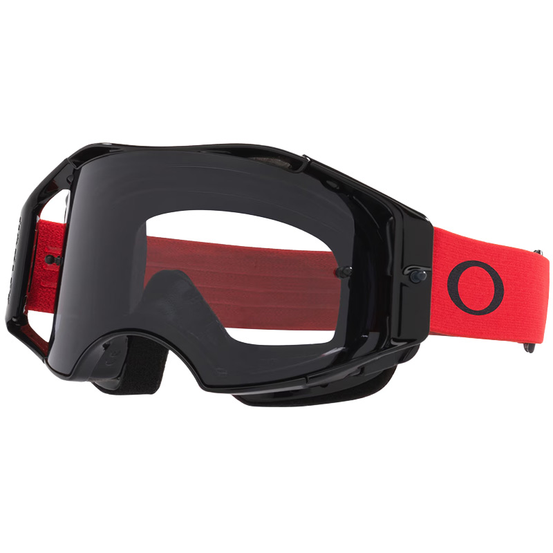 Masque Cross Oakley Airbrake Lite Moto Red - Ecran Gris Clair