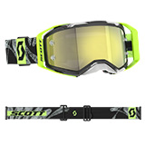 Masque Cross Scott Prospect 2.0 Jaune Fluo/Noir - Ecran Chromé